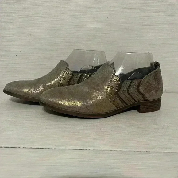 Clarks Women's Size 7.5 Gun Metal Metallic Trish Bell Slip On Booties Shoes - Picture 6 of 8